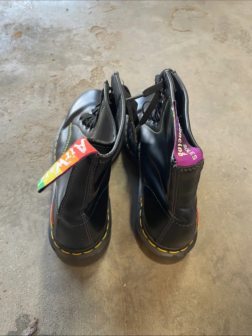 DR. MARTENS Unisex 1460 For Pride Smooth Leather Lace Up Boots Size 8M/9W Black - Picture 10 of 14